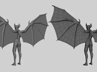 Vampire Basemesh - Topology + UV Map 3D Model