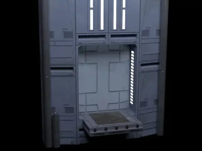 Set 2a - Death Star Extention Bridge 1-18 Scale Hasbro Kenner 3D Model Pack