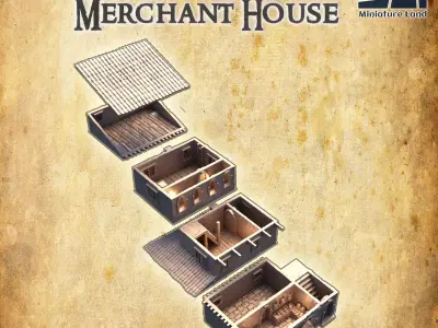 Caribbean Market House Tabletop Terrain 28 MM 3D print model