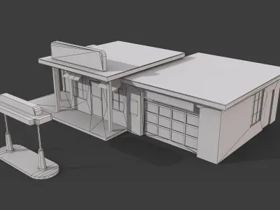 Bobs Hi-way Service Low-poly 3D model