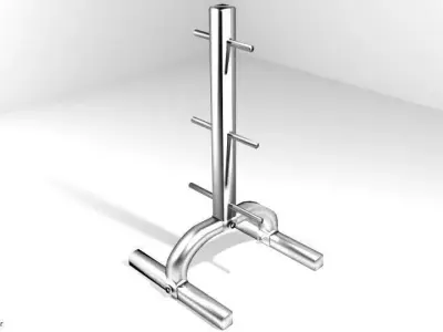 Exercise Storage Weight Plate Rack 3D model