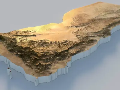 Yemen Terrain country  3D model