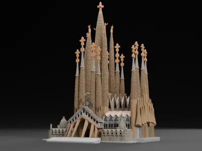 The Spanish LandMarks Pack Low-poly 3D model