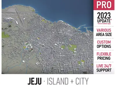 Jeju - city Low-poly 3D model