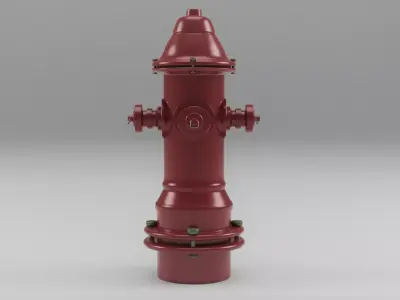  Fire hydrant Low-poly 3D model
