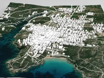 Lungoni Santa Teresa Gallura Sardinia Italy 3D model