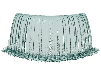 6 Arched Waterfall Fountain Collection 3D model