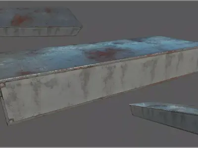 High metal plug for sci-fi server rack Low-poly 3D model