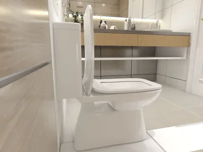 Wc closet Low-poly 3D model