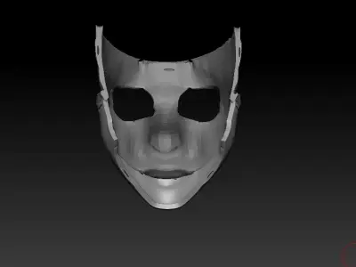 Skull mask female model 3D print model