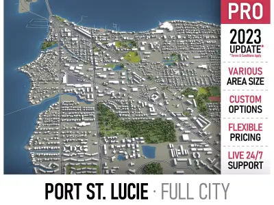Port St Lucie  Low-poly 3D model