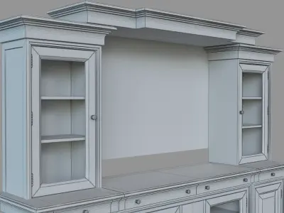 Entertainment Wall Armoire 3D model