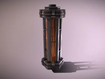 Scifi Energy Cell Low-poly 3D model