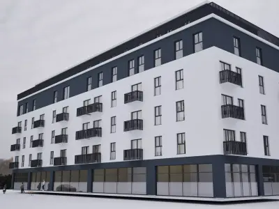 Modern Residential and Commercial Building  3D model