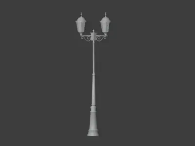 street lamp Low-poly 3D model 16
