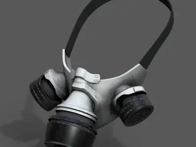 Gas mask scifi military combat 3d model low poly  Low-poly 3D model