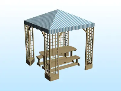 OUTDOOR FURNITURE 27 Low-poly 3D model