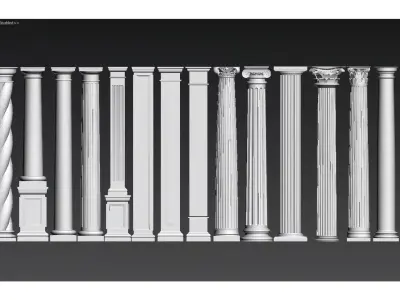 European architectural order 3D model