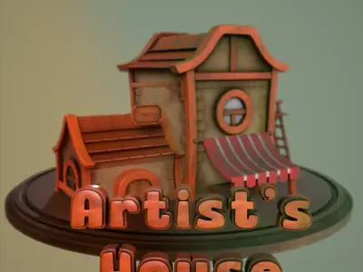 Artist-s House Free low-poly 3D model