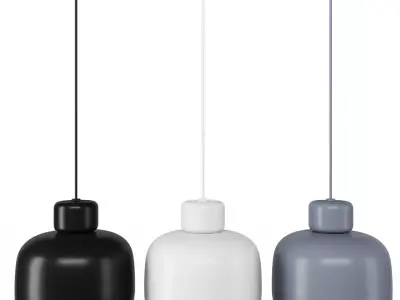 Woud Stone Pendant Light 3D model