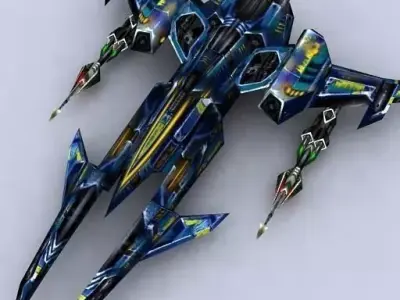 3DRT - Sci-Fi Fighters Fleet  - Fighter 17 Low-poly 3D model