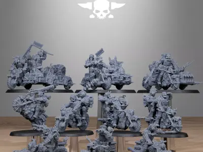 Corrupted Guard Bikers 3D print model