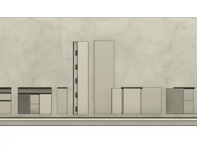 All Parametric Kitchen Units 3D model