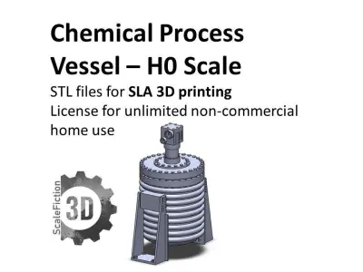Chemical Process Vessel - H0 Scale 3D print model