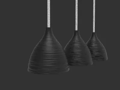 Three Living room lamp  3D print model