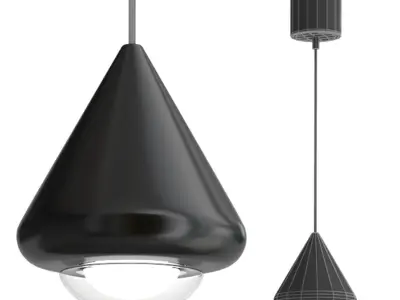 Series of LED pendant lights 3D model
