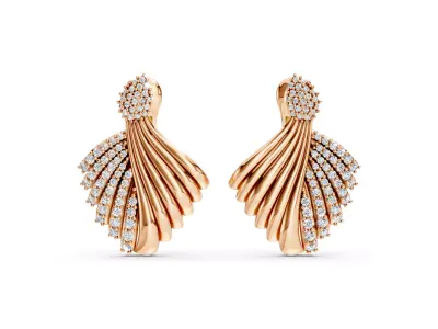 Earring  gold 3D print model