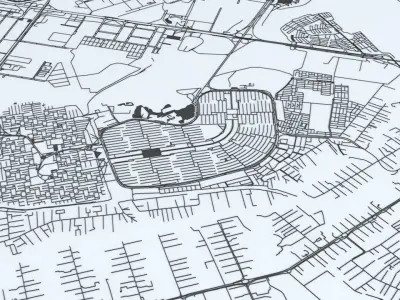 Brasilia Road Network and Streets 3D model