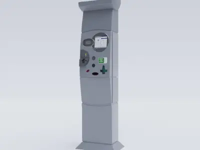 German Berlin Parking Meter 3D model