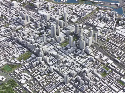 Montreal Low-poly 3D model