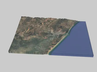 Kenitra City Low-poly 3D model