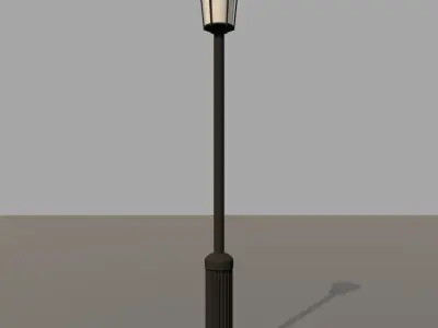 5x classical street lights 3D model