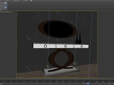 3D CONSOLE MODEL 3D model modern table with mirror 3D model