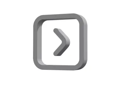 3d angle square left Low-poly 3D model