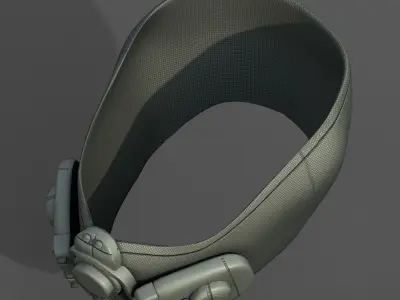 Gas masm respirator scifi futuristic 3d model  Low-poly 3D model