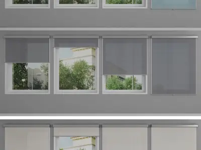 Roller Blinds- TRETUR And Window 3D model