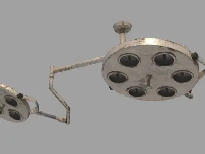 Surgical lighting Low-poly 3D model