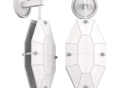 Francaix Sconce Low-poly 3D model