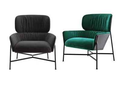 Caristo Low Back Armchair 3D model