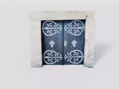 Medieval castle gate 3D model