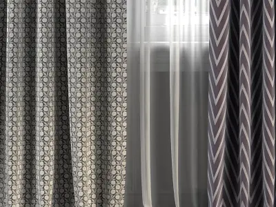 Curtain Set 203 3D model