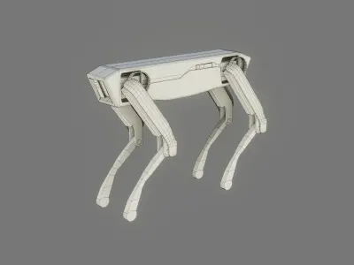 Robotic Dog - Low Poly  PBR- Game Ready Low-poly 3D model