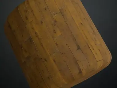 Rustic Weathered Oak Floorboards with Nail Detailing PBR Texture