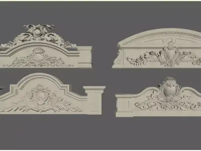 European-style door lintel 3D model