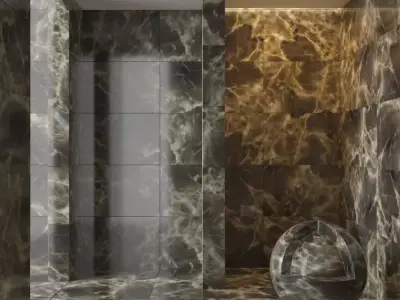 Marble wall 219 3D model