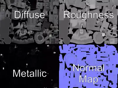 Dark Enchanted Castle model pack Low-poly 3D model